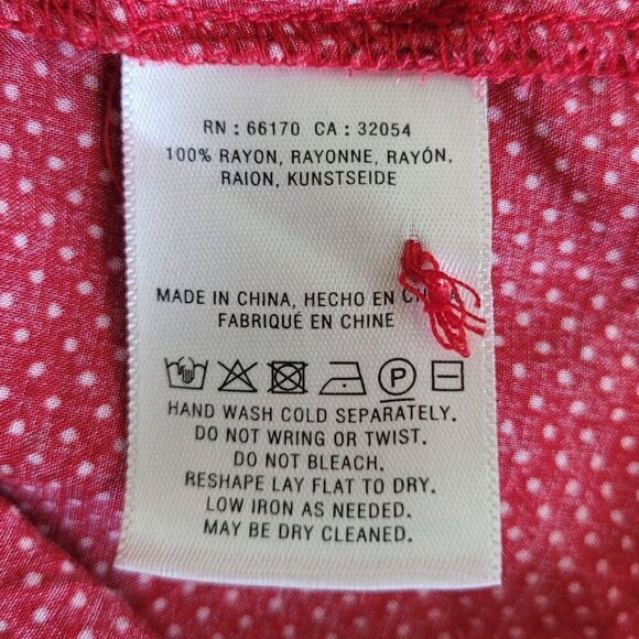 Anthropologie Maeve Red Polka Dot Dolman Blouse Sz S - Picture 7 of 11